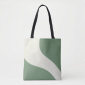 Tote Bag Vagues simples en vert (Devant)