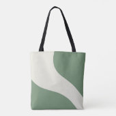 Tote Bag Vagues simples en vert (Dos)