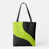 Tote Bag Vagues simples en vert citron (Dos)