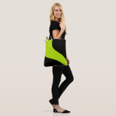 Tote Bag Vagues simples en vert citron (Sur le modèle)