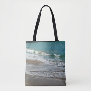 Tote Bag Vagues sur la plage bleu turquoise Océan