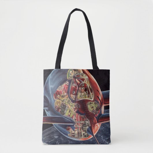 Tote Bag Vaisseau spatial de fusée d'astronaute de science- (Devant)