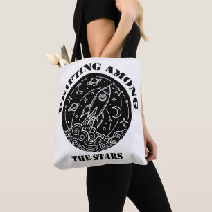 Tote Bag Vaisseau Spatial Dérivant Parmi Les Étoiles Art Sp