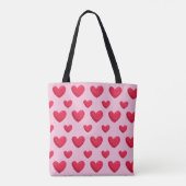 Tote Bag Valentine Arrière - plan Avec Amour Du Coeur (Dos)
