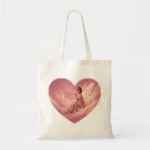 Tote Bag Valentine Fairy on Pink Clouds Fantasy Art (Devant)