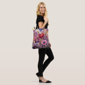 Tote Bag Valentine Floral Heart Art (Sur le modèle)