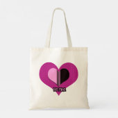 Tote Bag Valentine Heart Pink and Black Be Mine (Dos)