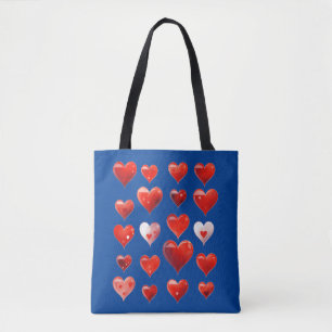 Tote Bag Valentine Hearts