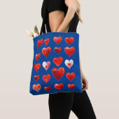 Tote Bag Valentine Hearts (De près)
