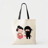 Tote Bag Valentine Ninja et Geisha (Devant)