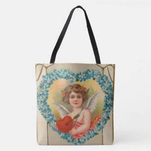 Tote Bag Valentine vintage, Stecher Litho Company, vers 191