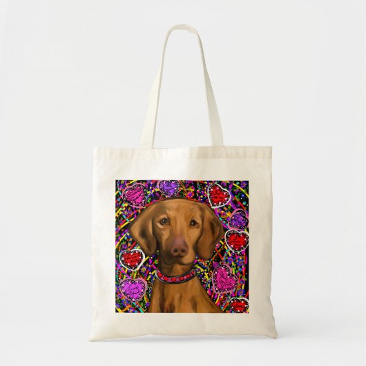 Tote Bag Valentine Vizsla (Devant)