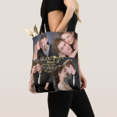 Tote Bag Valentine's Day Elegant Gold Photo Collage  (De près)