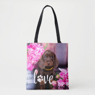 Tote Bag Valentines Day LOVE Custom Pet Photo Amoureux des 