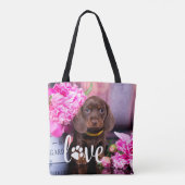 Tote Bag Valentines Day LOVE Custom Pet Photo Amoureux des  (Dos)