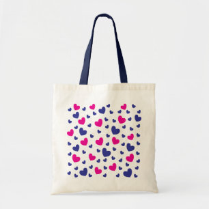 Tote Bag Valentines Jour Bleu rose mignon Coeurs Motif