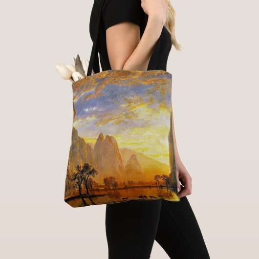 Tote Bag Vallée de Yosemite par Albert Bierstadt (De près)