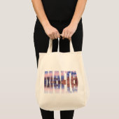 Tote Bag Valletta old town and harbor Malta text reflection (Devant (produit))