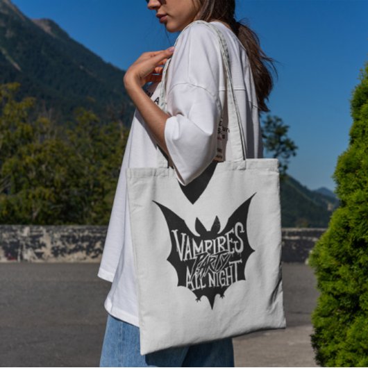 Tote Bag Vampires Party toute la nuit Halloween