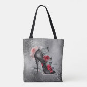 Tote Bag Vampy Spike Stiletto | Rouge Rose Haut-talon Grung (Dos)