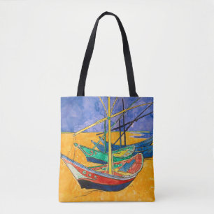 Tote Bag Van Gogh Bateaux Plage impressionniste