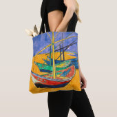 Tote Bag Van Gogh Bateaux Plage impressionniste (De près)