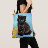Tote Bag Van Gogh Black Kitten avec fils (De près)