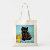 Tote Bag Van Gogh Black Kitten avec fils (Dos)