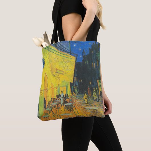 Tote Bag Van Gogh Café Terrasse Rue Française Scène (De près)