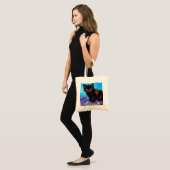 Tote Bag Van Gogh Chat et fleurs (Devant (modèle))