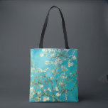 Tote Bag VAN GOGH Fleurs d'amandes<br><div class="desc">"van gogh",  vincent,  "fleurs d'amandes",  fleurs,  "peinture célèbre",  vintage,  "art fin",  floral,  bleu</div>