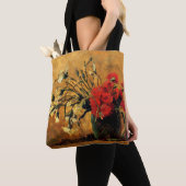 Tote Bag Van Gogh - Jug aux oeillets rouges et blancs (De près)