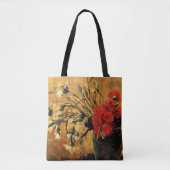 Tote Bag Van Gogh - Jug aux oeillets rouges et blancs (Devant)