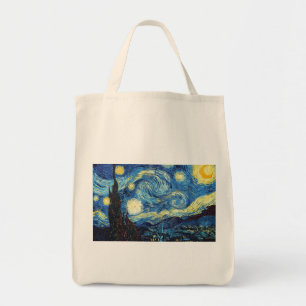 Tote Bag Van Gogh l'art vintage de la nuit étoilée 1889