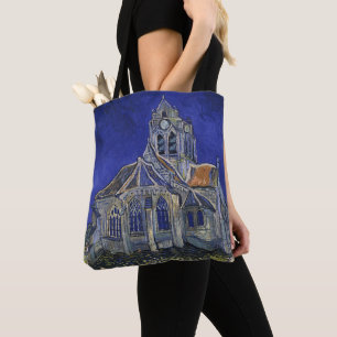 Tote Bag Van Gogh L'église d'Auvers Ciel bleu Art