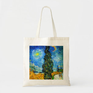 Tote Bag Van Gogh Road avec Cypress et Star