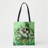 Tote Bag Van Gogh - Roses blanches, célèbre peinture, (Devant)
