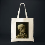 Tote Bag van gogh Skull<br><div class="desc">"van gogh Skull", "cigarette fumant squelette", calavera, "van gogh", "van gough", "Jour des morts", "dia de los muertos", crâne, squelette, "cigarette brûlant squelette"</div>