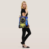 Tote Bag Van Gogh Starry Nuit Siamese Cat (Sur le modèle)