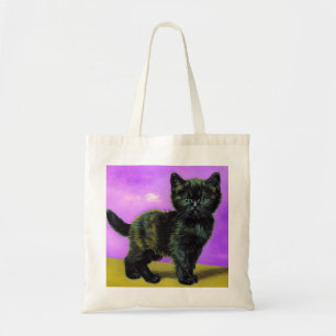 Tote Bag Van Gogh Style Cat