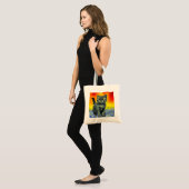 Tote Bag Van Gogh Style Chat Sunset Beach (Devant (modèle))