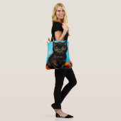 Tote Bag Van Gogh Style Pouting Kitten (Sur le modèle)