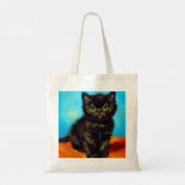 Tote Bag Van Gogh Style Pouting Kitten (Dos)