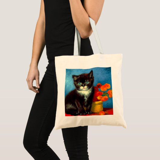 Tote Bag Van Gogh Tuxedo Cat (Devant (produit))