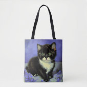 Tote Bag Van Gogh Tuxedo Kitten (Devant)