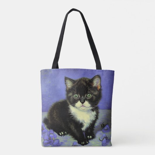 Tote Bag Van Gogh Tuxedo Kitten (Dos)