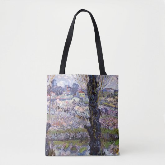 Tote Bag Van Gogh Vue Arles Jardin Fleuri (Devant)