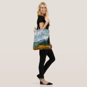 Tote Bag Van Gogh - Wheatfield avec Cypress Tree (Sur le modèle)