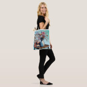 Tote Bag Vannerie et Fleurs Ambiance Été (Sur le modèle)