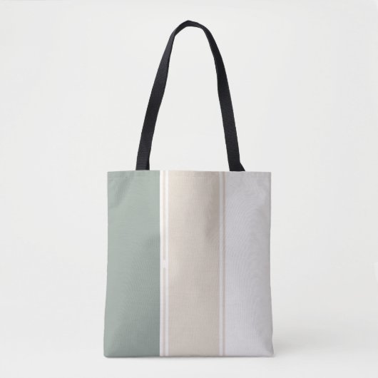 Tote Bag Variation de rayures pastel 2 – Simple et élégant (Devant)
